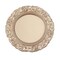 6 Gold Round Baroque Metallic Charger Plates for Wedding Decor